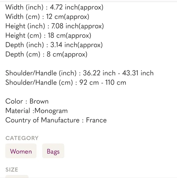 Vintage Louis Vuitton LV Shoulder Bag Mini Amazon Brown Monogram - Picture 10 of 10